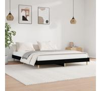 Vidaxl Bed Frame Black 200X200 Cm Engineered Wood, Black