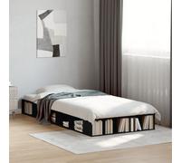 Bed frame Small Single 75x190cm Black Engineered Wood with Storage Slatted Open [EEK: A]