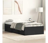 Vidaxl Bed Frame Without Mattress Black 75X190 Cm Small Single Small Single