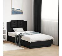 Vidaxl Bed Frame Without Mattress Black 90X190 Cm Single