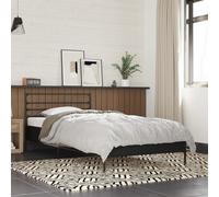 vidaXL Bed Frame Black 90x190 cm Single Engineered Wood and Metal