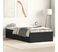 vidaXL Bed Frame without Mattress Black 90x190 cm Single