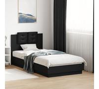 Vidaxl Bed Frame Without Mattress Black 90X190 Cm Single