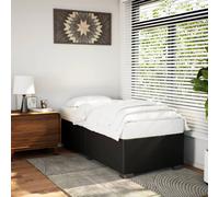 vidaXL Bed Frame Bed Base Home Bedstead Black 90x190 cm Single Faux Leather