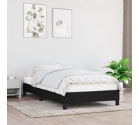 (black, 25 cm/ 3ft single) vidaXL Bed Frame Mattress Foundation Bedroom Upholstered Bed Bedstead Fabric