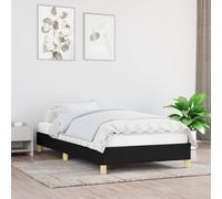 vidaXL Bed Frame without Mattress Black 90x190 cm Single Single Fabric