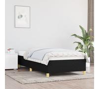 vidaXL Bed Frame Black 90x190 cm 3FT Single Fabric (349865), Black
