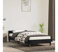 vidaXL Bed Frame without Mattress Black 90x190cm Single Velvet
