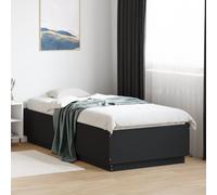 vidaXL Bed Frame without Mattress Black 90x200 cm