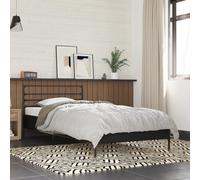 vidaXL Bed Frame Black 90x200 cm Engineered Wood and Metal