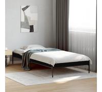 Bed Frame Base Bedstead Black 90x200 cm Engineered Wood and Metal vidaXL