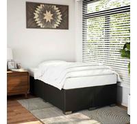 vidaXL Bed Frame Without Mattress Black double Faux Leather, Black