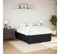 vidaXL Bed Frame without Mattress Black Double Velvet