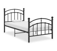 vidaXL Bed Frame Black Metal 100x200 cm Bedroom Adults Kids Bed Base Bedstead