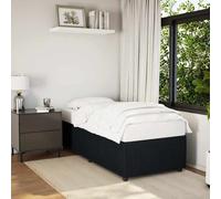vidaXL Bed Frame without Mattress Black Single Velvet