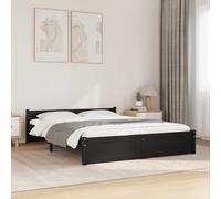 (black, 140 x 190 cm) vidaXL Solid Wood Bed Frame Home Wooden Bedstead Bed Base Multi Colours/Sizes