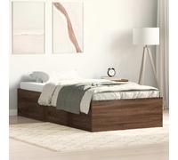 vidaXL Bed Frame Without Mattress Brown Oak 100X200 cm, Brown