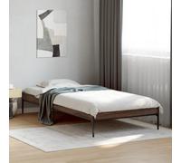 vidaXL Bed Frame without Mattress Brown Oak 100x200 cm