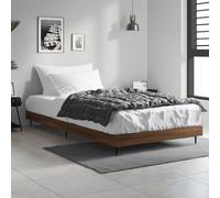 vidaXL Bed Frame without Mattress Brown Oak 100x200 cm Engineered Wood