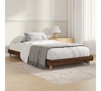 vidaXL Bed Frame without Mattress Brown Oak 100x200 cm Engineered Wood