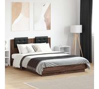 Bed Frame with Headboard Bed Base Mattress Foundation Engineered Wood vidaXL
