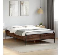 vidaXL Bed Frame without Mattress Brown Oak 120x190 cm Small Double