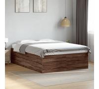 Bed Frame Base Brown Oak 120x190 cm Small Double Engineered Wood vidaXL