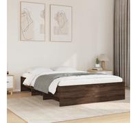 Bed Frame Base Home Bedstead Brown Oak 120x200 cm Engineered Wood vidaXL