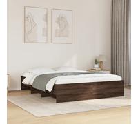 vidaXL Bed Frame Without Mattress Brown Oak 150X200 cm King Size Engineered Wood, Brown