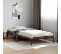 Vidaxl Bed Frame Without Mattress Brown Oak 75X190 Cm Small Single