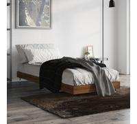 (brown oak, 75 x 190 cm) vidaXL Bed Frame Bedroom Platform Bed Frame Bedstead Bed Base Engineered Wood