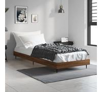 vidaXL Bed Frame Brown Oak 75x190 cm 2FT6 Small Single Engineered Wood UK HOT