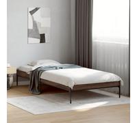 vidaXL Bed Frame without Mattress Brown Oak 90x200 cm