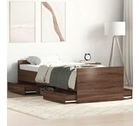 vidaXL Bed Frame without Mattress Brown Oak 90x200 cm