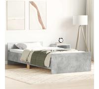 vidaXL Bed Frame without Mattress Concrete Grey 100x200 cm, Grey