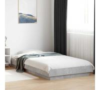 vidaXL Bed Frame without Mattress Concrete Grey 100x200 cm