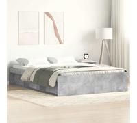 vidaXL Bed Frame without Mattress Concrete Grey 120x200 cm