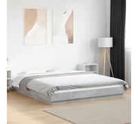 Vidaxl Bed Frame Without Mattress Concrete Grey 150X200 Cm King Size
