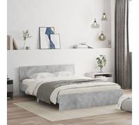 vidaXL Bed Frame without Mattress Concrete Grey 150x200 cm King Size