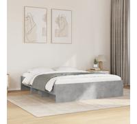 vidaXL Bed Frame without Mattress Concrete Grey 150x200cm Engineered Wood