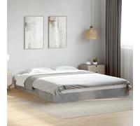 Bed Frame Base Bedstead Concrete Grey 160x200 cm Engineered Wood vidaXL