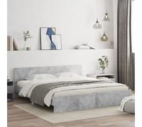 vidaXL Bed Frame Without Mattress Concrete Grey 160X200 cm, Grey