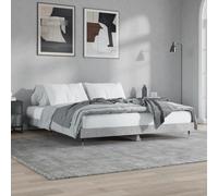 vidaXL Bed Frame without Mattress Concrete Grey 200x200 cm