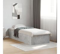 Bed Frame Concrete Grey 75x190 cm Small Single Engineered Wood vidaXL