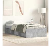 vidaXL Bed Frame without Mattress Concrete Grey 90x190 cm Single