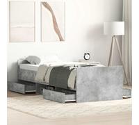 vidaXL Bed Frame without Mattress Concrete Grey 90x200 cm
