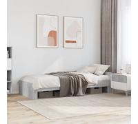 vidaXL Bed Frame without Mattress Concrete Grey 90x200 cm Engineered Wood