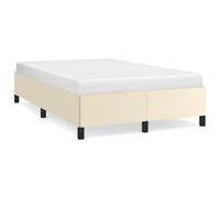 vidaXL Bed Frame without Mattress Cream 120x190 cm Small Double Faux Leather