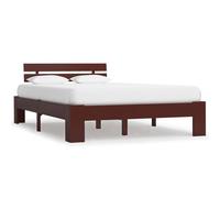 Vidaxl Bed Frame Without Mattress Dark Brown Solid Pine Wood 120X200 Cm