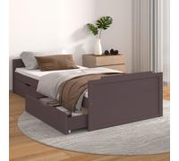 Bed Frame with Drawers Solid Wood Pine Bedstead Single Multi Colours vidaXL
